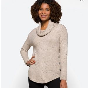 NWT FORTUNE + IVY Reagan Cowl Neck Button Detail Sweater
S | Beige